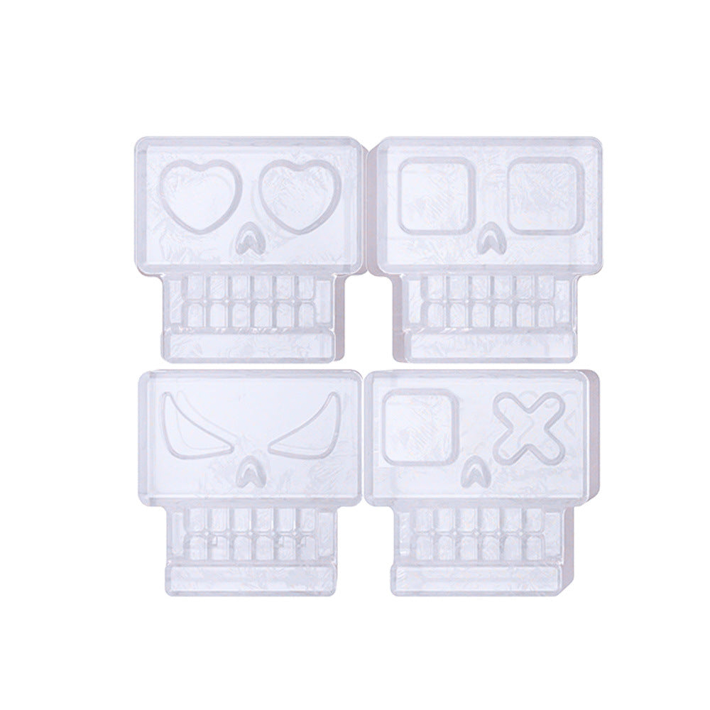 💀 Skull Ice Mold Tray with Lid – 4 Cavities for Whiskey & Cocktails | 50% OFF, FREE SHIPPING