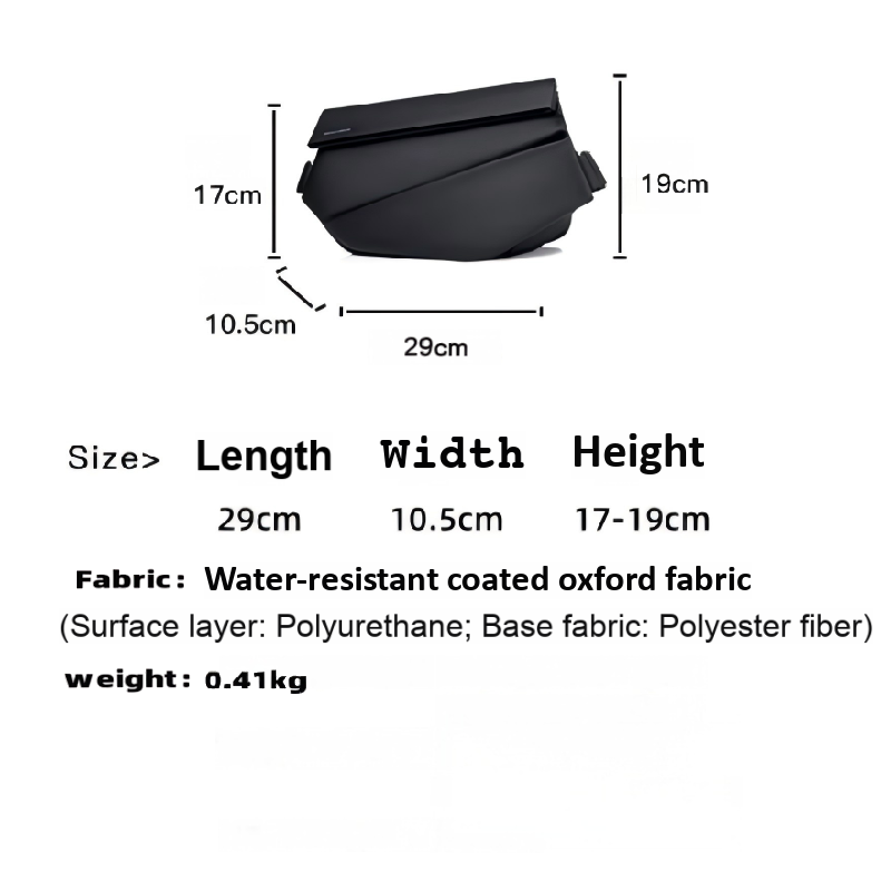 Commuter Chest Bag, Cycling Bag, Waterproof Motorcycle Bag, Large Capacity Sports Bag, Versatile Shoulder Bag | FREE SHIPPING