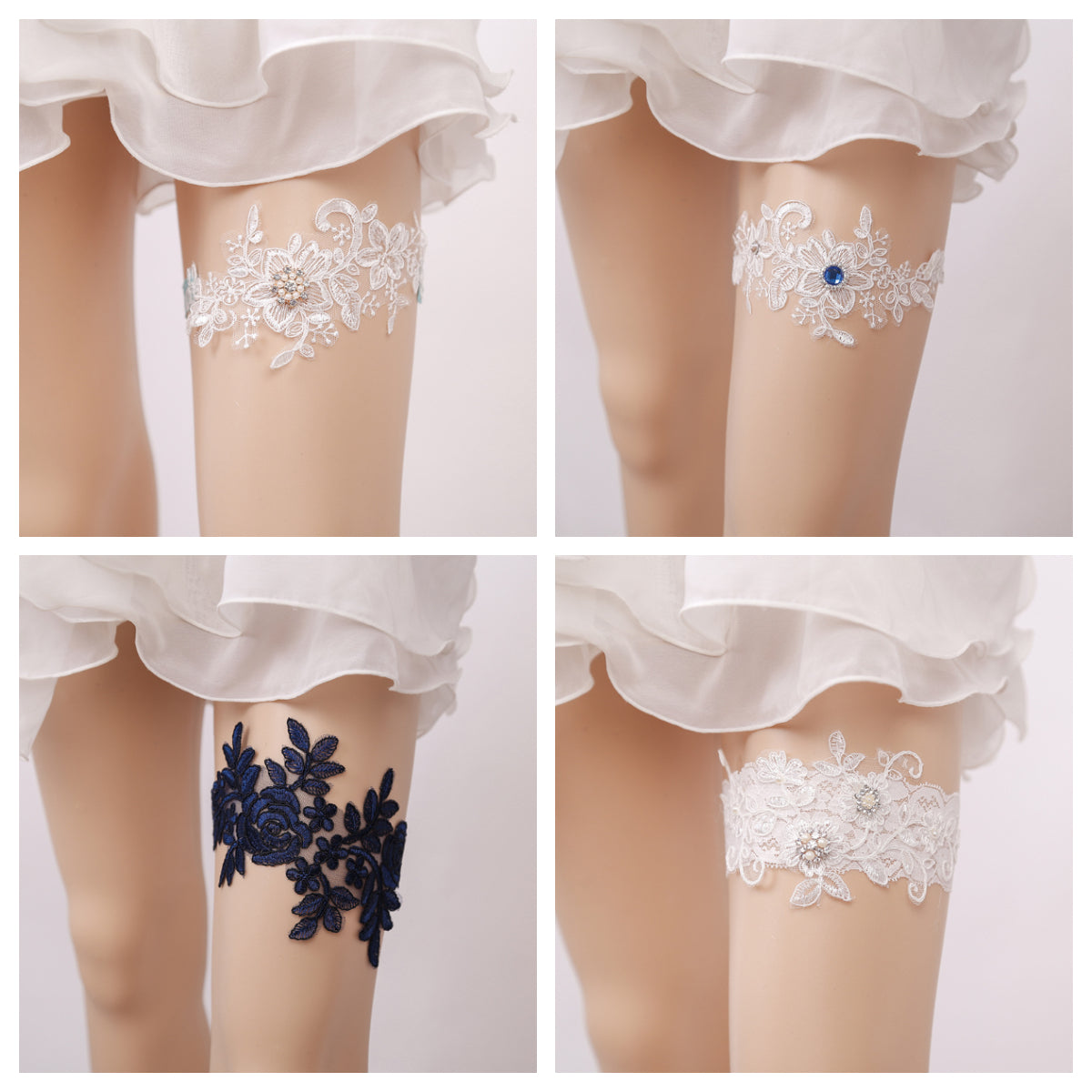 Leg accessories, wedding supplies, bridal accessories, bridal garters, white lace garters, rhinestone leg warmers | FREE SHIPPING