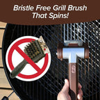 Electric 304 stainless steel roller barbecue brush with LED light special food-grade cleaning | Free Shipping