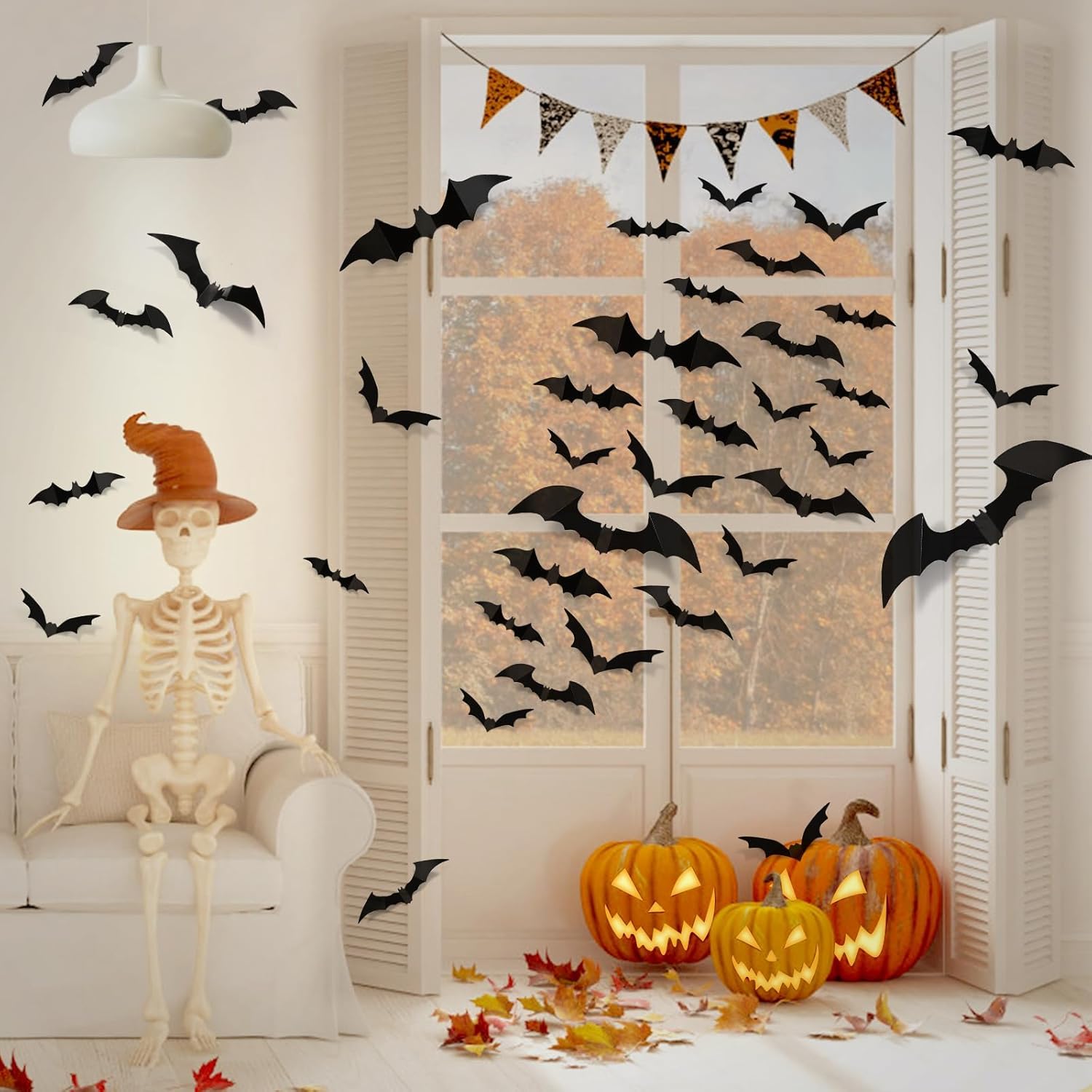 🦇 Halloween 3D Bat Wall Stickers – 120/140PCS Set | 70% OFF, FREE SHIPPING