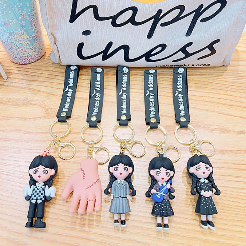 🖤 Wednesday Addams Keychain – Spooky Cute Collectible Charm | 35% OFF, FREE SHIPPING