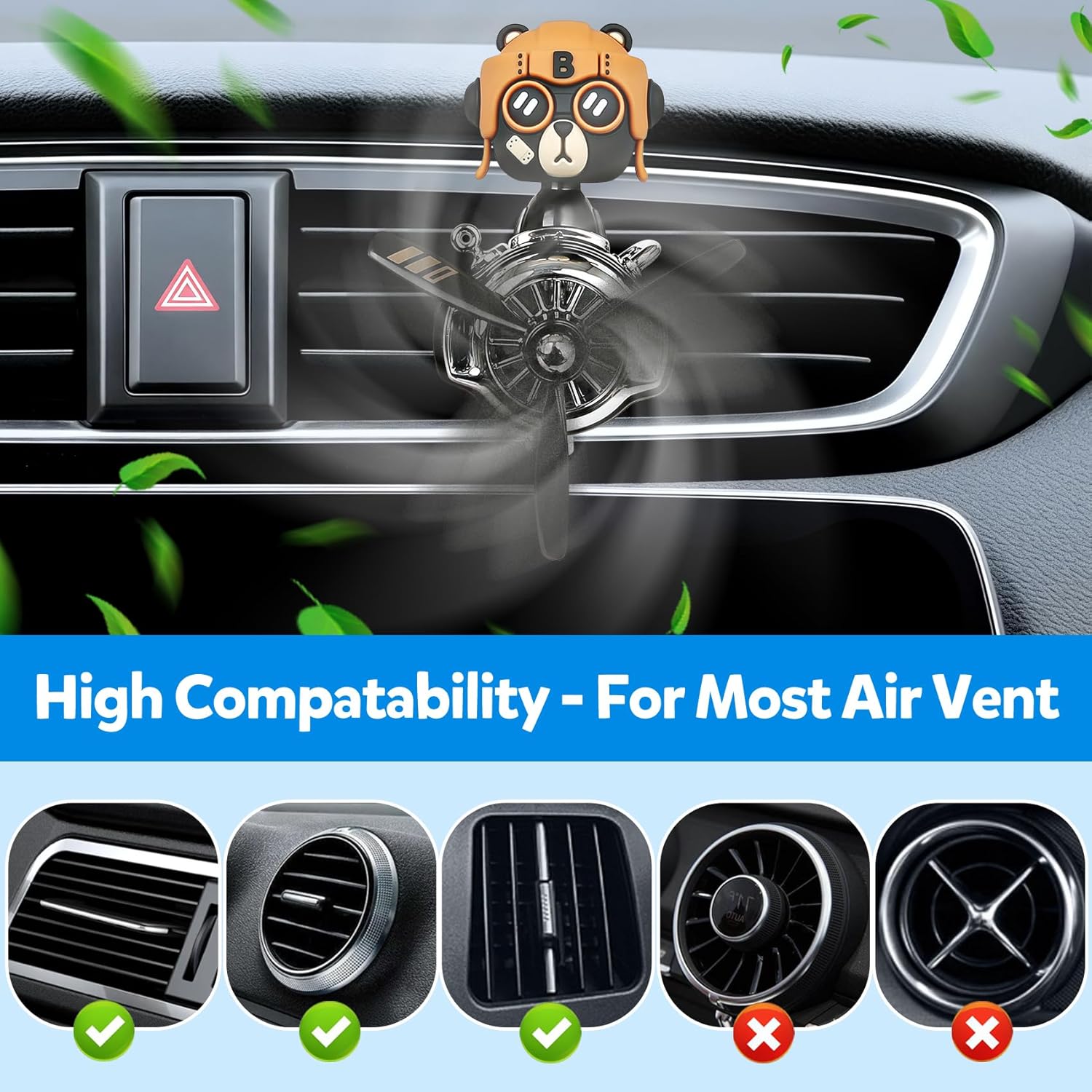 ✈️ Bear Pilot Car Freshener – Cute Teddy Air Vent Clip | 33% OFF, FREE SHIPPING