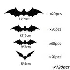 🦇 Halloween 3D Bat Wall Stickers – 120/140PCS Set | 70% OFF, FREE SHIPPING