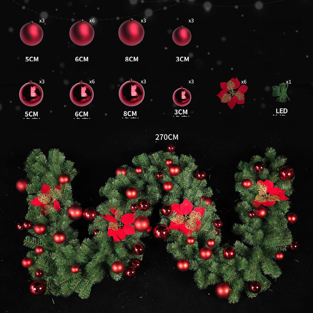 Christmas Decorations, LED Christmas Garland Decorations, Christmas Flocked Garlands, Scene Arrangements | FREE SHIPPING