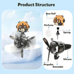 ✈️ Bear Pilot Car Freshener – Cute Teddy Air Vent Clip | 33% OFF, FREE SHIPPING