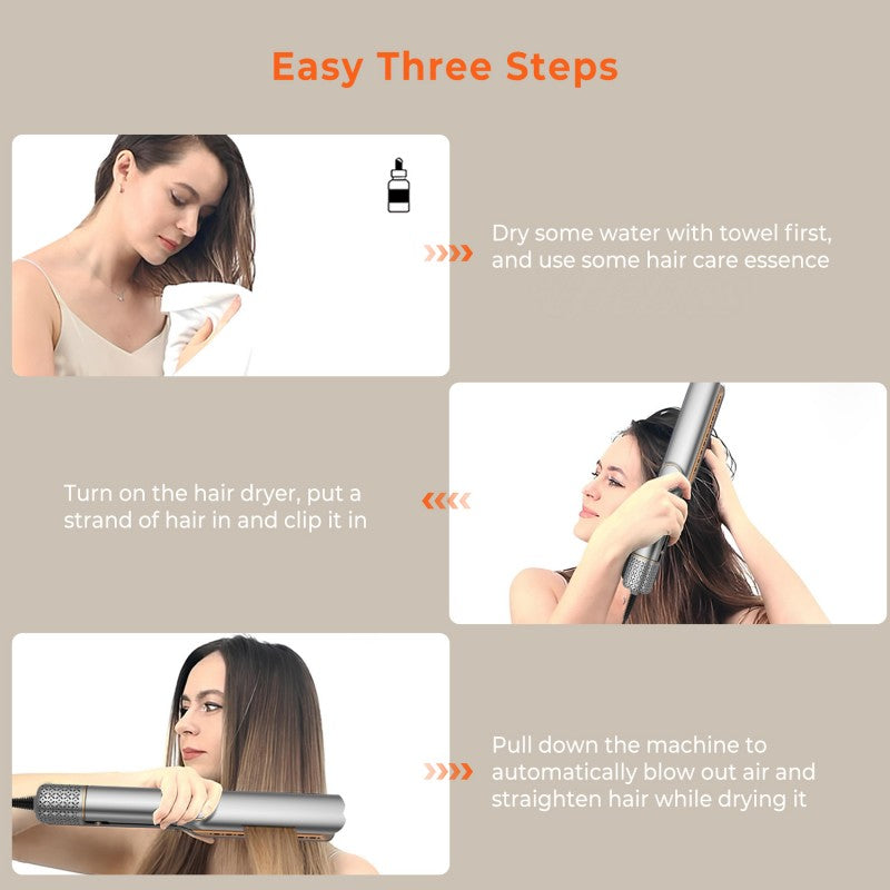 Hair Straightener,2 in 1 Wet to Dry Hair Dryer and Straightener | Waving,Curling & Styling,Flat Iron Hair Ceramic Flat Iron with LCD Display | FREE SHIPPING