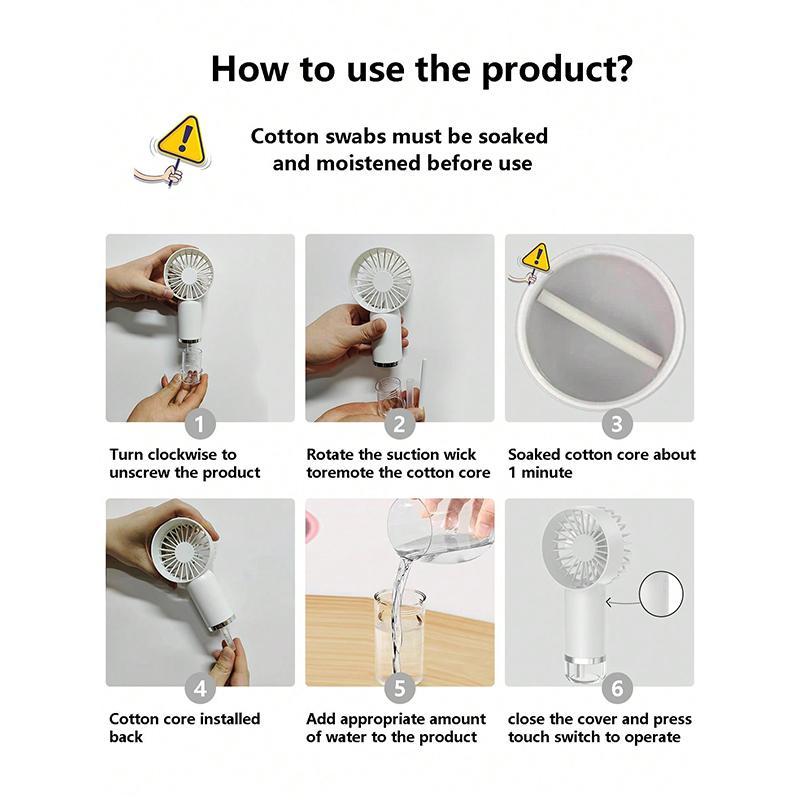Handheld Misting Fan Portable Mini Small Fan Cooling Fan