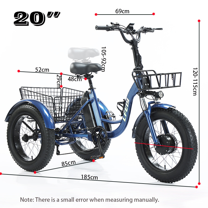 Electric bicycles and three wheeled electric bicycles are convenient shopping carts for grocery shopping, foldable for easy storage, and the preferred choice for long endurance and comfortable living | FREE SHIPPING