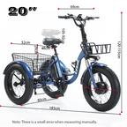 Electric bicycles and three wheeled electric bicycles are convenient shopping carts for grocery shopping, foldable for easy storage, and the preferred choice for long endurance and comfortable living | FREE SHIPPING