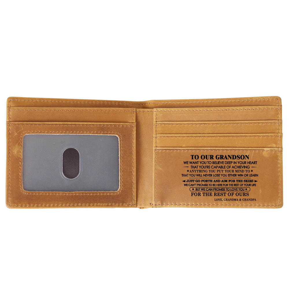 🎄 Genuine Leather Bifold Wallet – The Perfect Christmas Gift