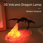 🔥 3D Printed Volcano Dragon Night Light – LED USB Rechargeable Lamp | 40% OFF, FREE SHIPPING