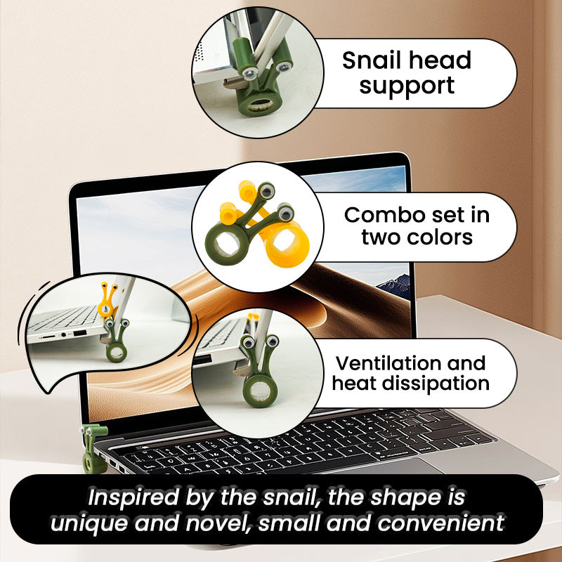 Snail stand is a compact and portable plastic tool for desktop laptops | FREE SHIPPING