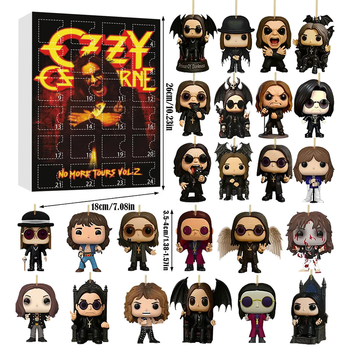 🦇 Ozzy Osbourne Advent Calendar Blind Box - 24 Nights Mini Figure Keychains | 50% OFF, FREE SHIPPING