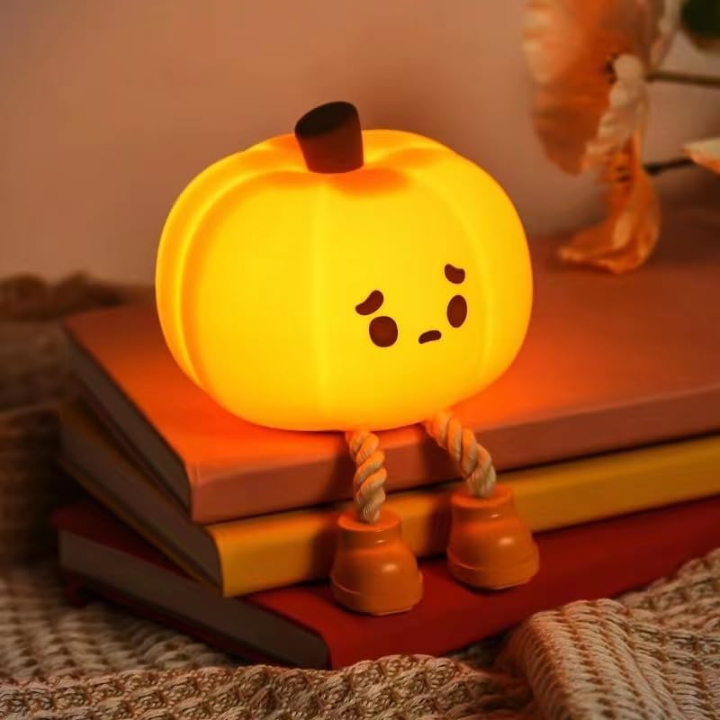 🎃 Pumpkin Night Light – Rechargeable Silicone Lamp | 50% OFF, FREE SHIPPING