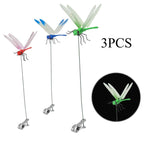3PCS Outdoor Dragonfly Rod Clip, Garden Metal Dragonfly Clip