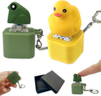 Frog Croaking & Quacking Duck Fidget Toy Keychain with Lights - Stress Relief Rechargeable | 50% OFF, FREE SHIPPING Toy