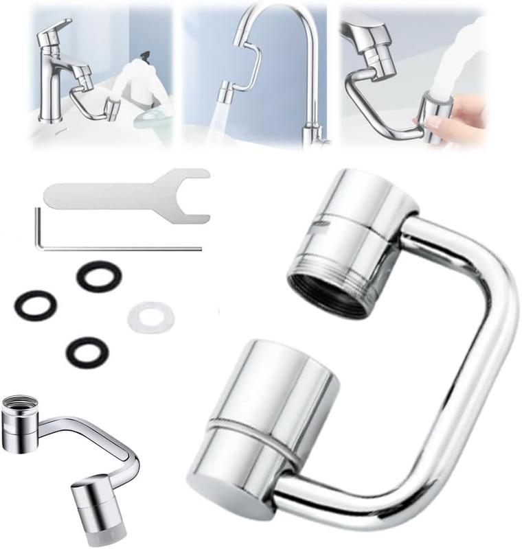 Rotatable Faucet Aerator Extension - for Effortless, All-Angle Control, Rotating Swivel Faucet Aerator Extender, Kitchen Bathroom Sink Faucets Sprayer Attachment with 2 Mode Splash(1PC) | FREE SHIPPING