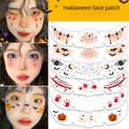 أضف لمسةً من التألق إلى إطلالتك - ملصقات وشم وجه مقاومة للماء لعيد الهالوين 🎃 | شحن مجاني