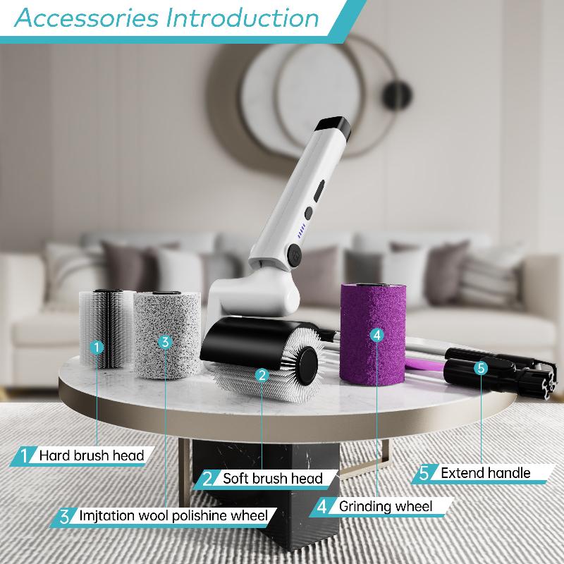 Electric Roller Brush Grill Cleaner with Adjustable Angle for Bathroom, Kitchen, and Floor Cleaning | FREE SHIPPING