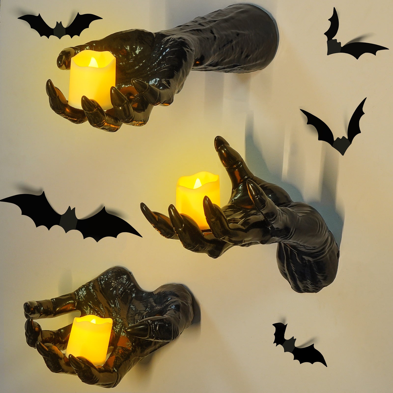 🖤 Halloween Witch’s Demon Hand Wall Decor – With Candle Holder | 50%OFF, FREE SHIPPING