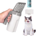 Cat Litter Scooper with Waste Can & Holder – 2-in-1 Portable Cat Poop Shovel | 38% OFF, FREE SHIPPING