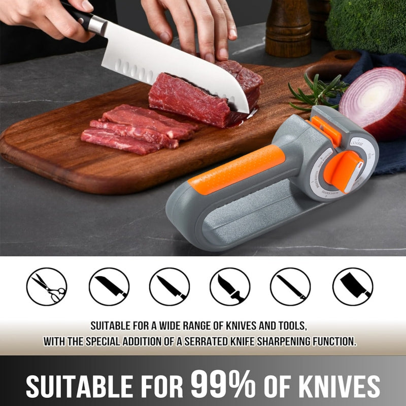 Multi-Function Tungsten Steel Sharpener Kitchen's Ultimate Quick Sharpening Tool Multi-Angle Adjustable Sharpener for Knives and Scissors | FREE SHIPPING