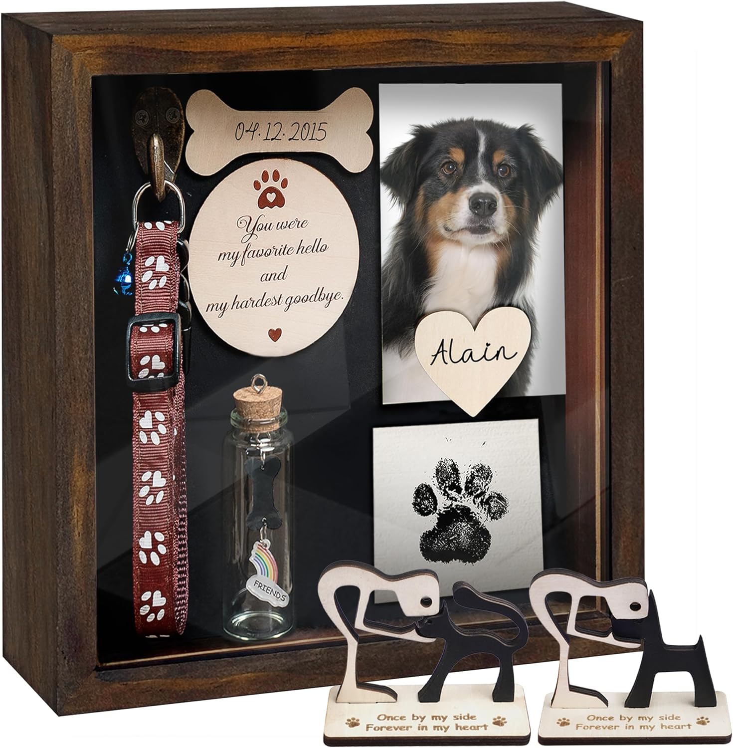 🐾 Pet Shadow Box Memorial Frame – Rustic Wooden Keepsake | 43% OFF, FREE SHIPPING