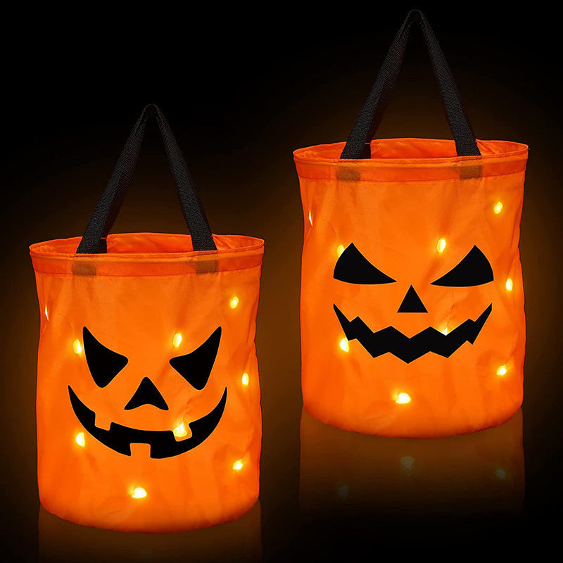 🎃 Glow-in-the-Dark Pumpkin Candy Bag – Halloween Trick-or-Treat Tote | 53% OFF, FREE SHIPPING