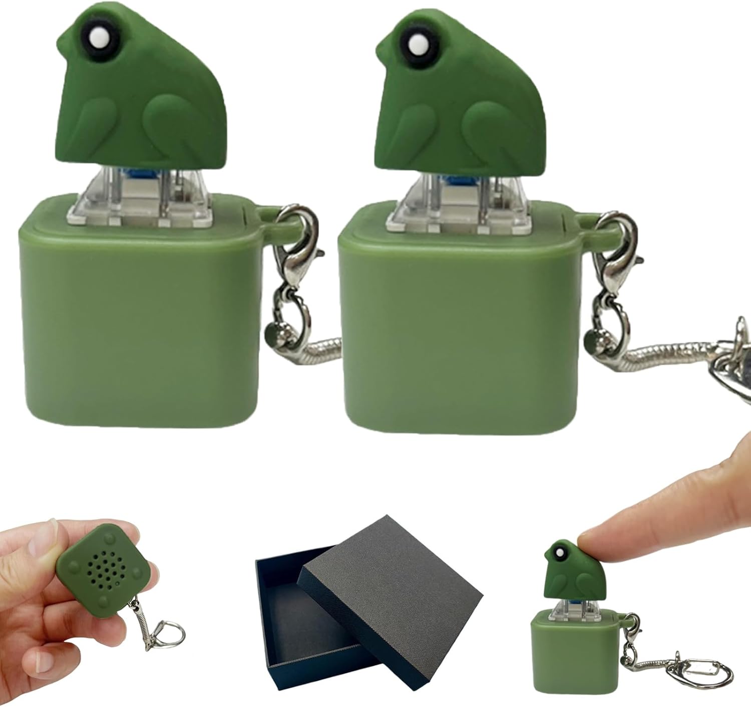 Frog Croaking & Quacking Duck Fidget Toy Keychain with Lights - Stress Relief Rechargeable | 50% OFF, FREE SHIPPING Toy