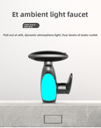 Luxury Penguin Faucet – 4-Mode Pull-Out Sink Tap with LED & Swivel Design
