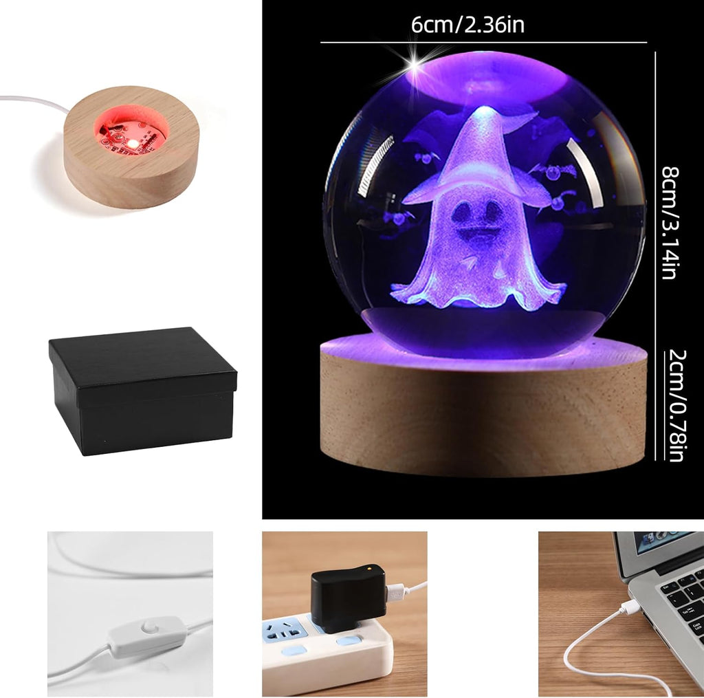 👻 Halloween Ghost Crystal Night Light – Spooky & Cute Decor | 50% OFF, FREE SHIPPING, BUY MORE SAVE MORE