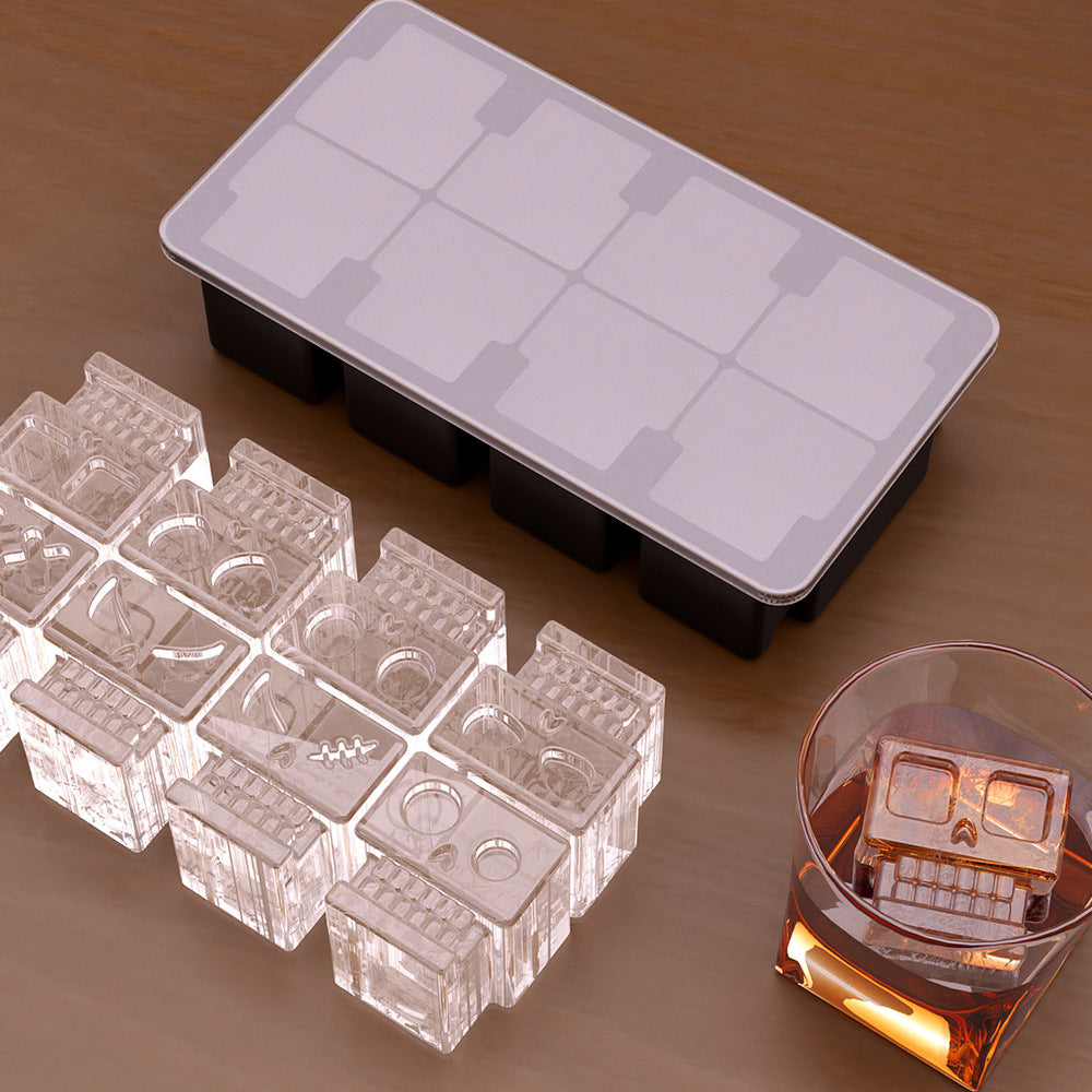 💀 Skull Ice Mold Tray with Lid – 4 Cavities for Whiskey & Cocktails | 50% OFF, FREE SHIPPING