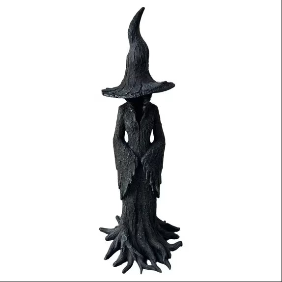 Spooky &amp; Charming – Cracker Barrel Witch Statue 🎃🧙♀️ | 2025 Halloween Resin Decor