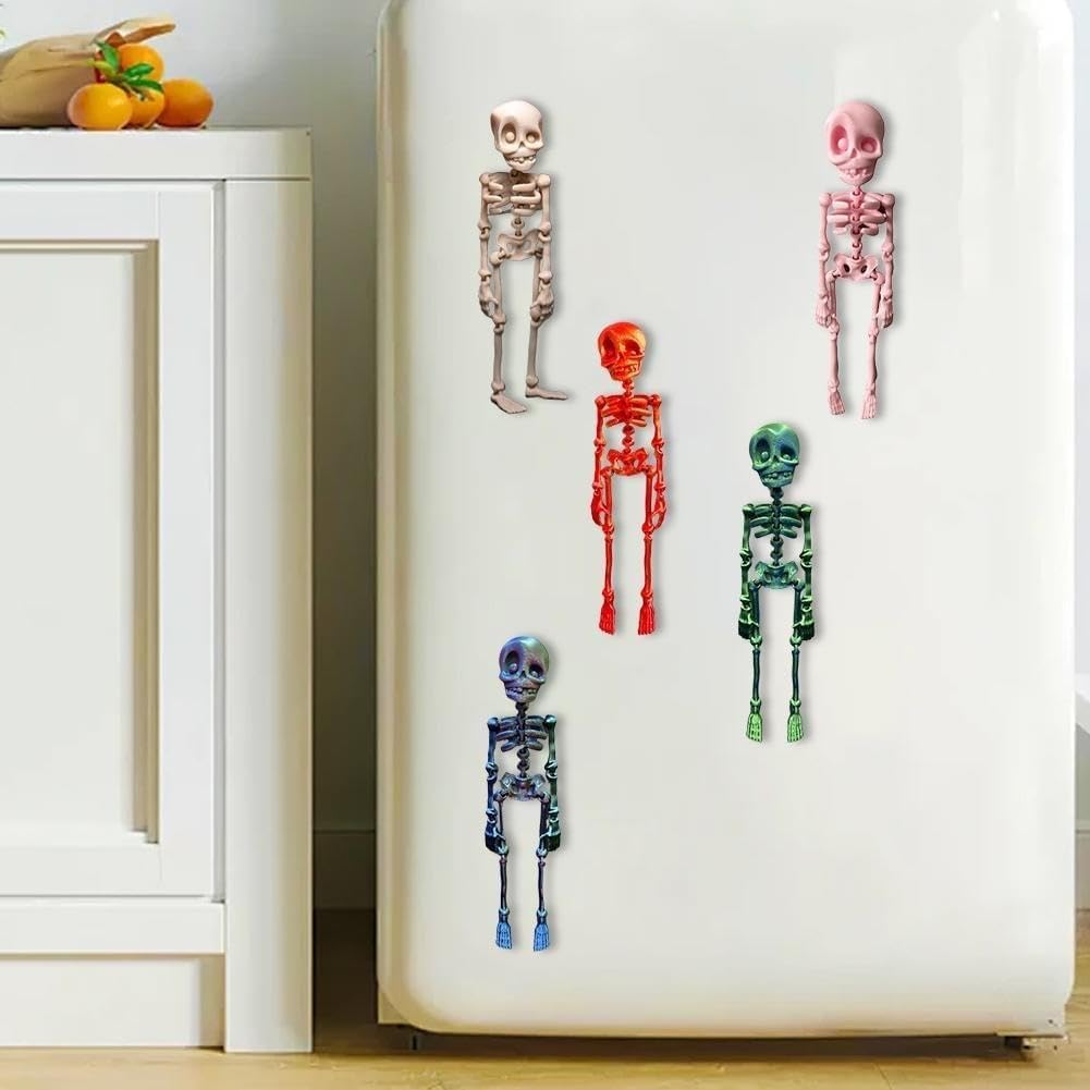 🎃 Skeleton Fridge Magnets – Poseable Halloween Decoration | 50% OFF, FREE SHIPPING