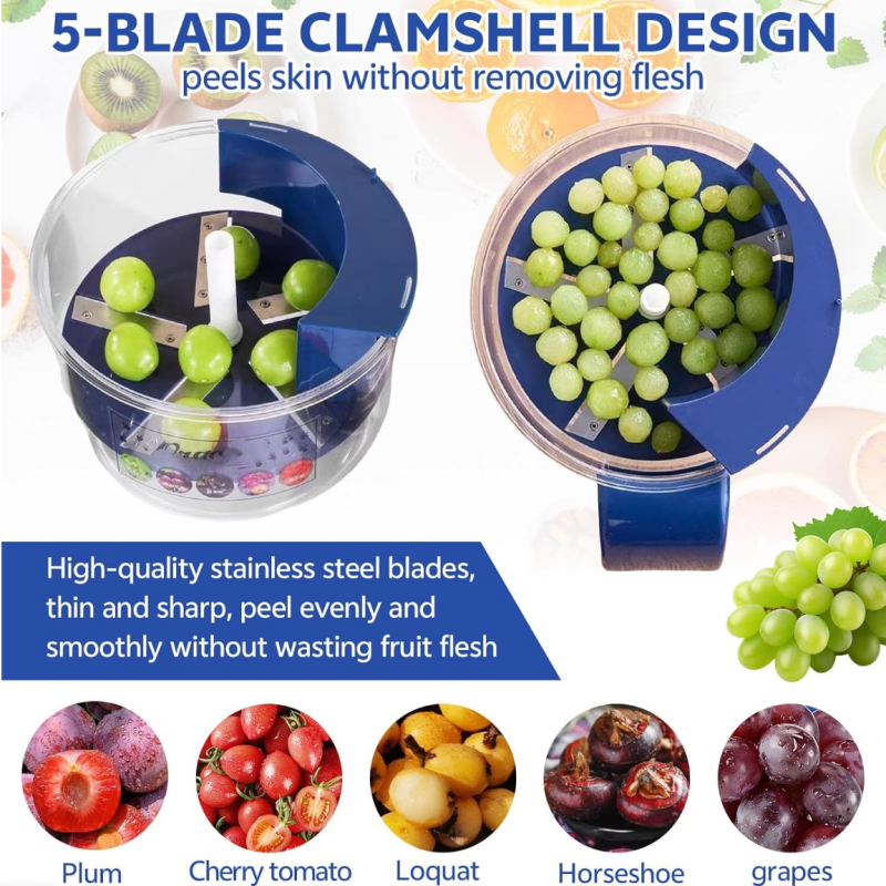 Electric Grape Peeling Machine, Automatic Small Fruit Garlic Peeler Machine Cherry Tomato Garlics Peeler Skin Remover Tool | FREE SHIPPING