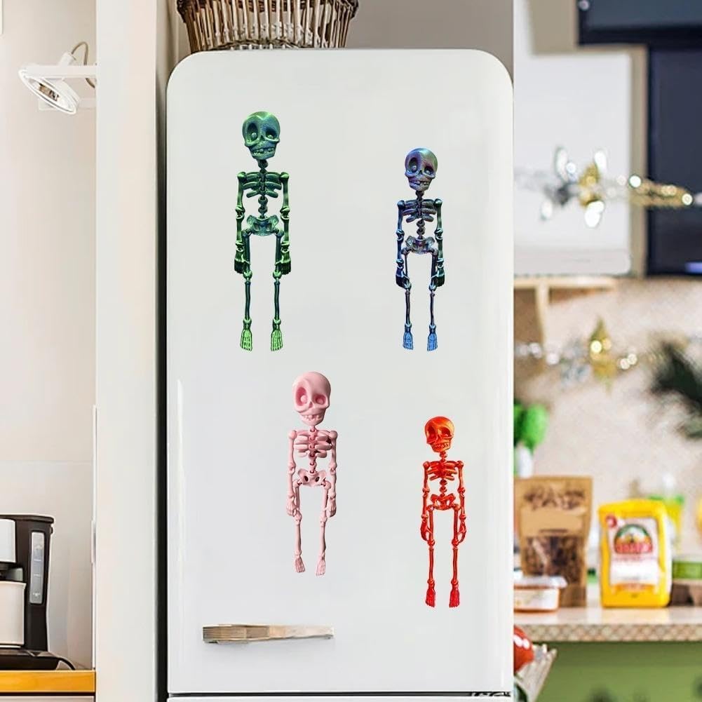 🎃 Skeleton Fridge Magnets – Poseable Halloween Decoration | 50% OFF, FREE SHIPPING