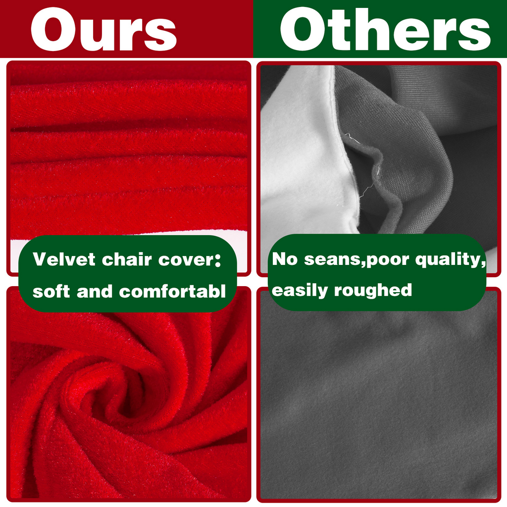 Santa hats Santa hat chair covers Red velvet chair covers Home chair decorations Dining room ambiance decorative chair covers | FREE SHIPPING