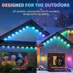 Outdoor eaves lights, RGB courtyard decorative lights, waterproof indoor and outdoor holiday atmosphere lights, eaves lights, LED night lights, Christmas lights | FREE SHIPPING