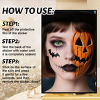 أضف لمسةً من التألق إلى إطلالتك - ملصقات وشم وجه مقاومة للماء لعيد الهالوين 🎃 | شحن مجاني