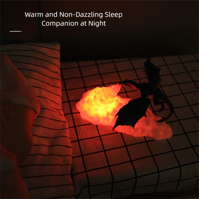 🔥 3D Printed Volcano Dragon Night Light – LED USB Rechargeable Lamp | 40% OFF, FREE SHIPPING