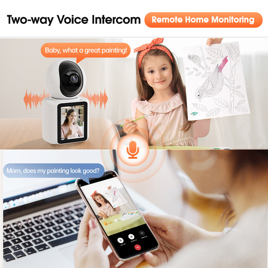 Home video call monitoring camera, two-way video call