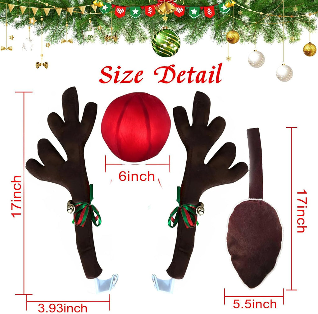 🎄 Upgraded Christmas Car Reindeer Decoration Kit | 50% OFF, FREE SHIPPING