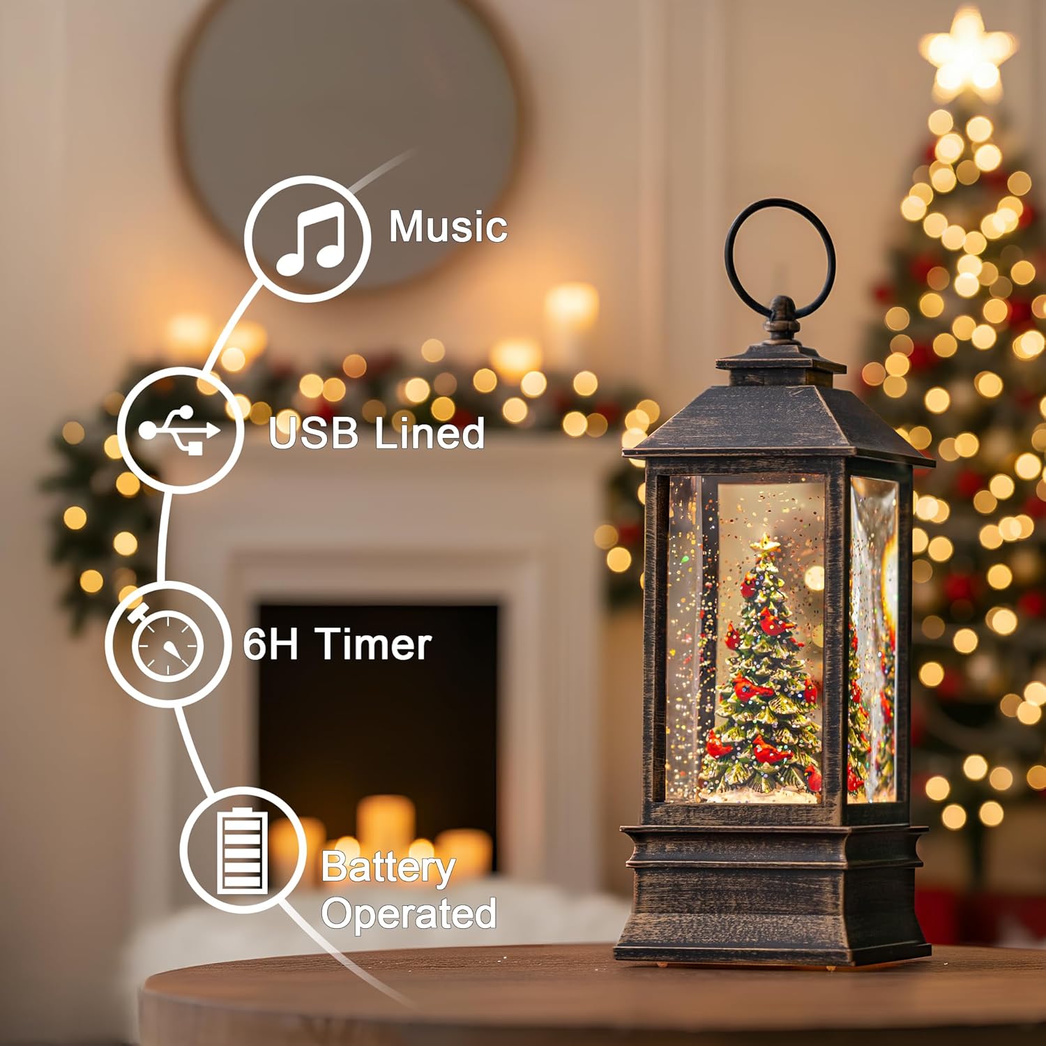 🎄 LAZA GOODS — Lighted Christmas Snow Globe Lantern with Music | FREE SHIPPING, 50% OF