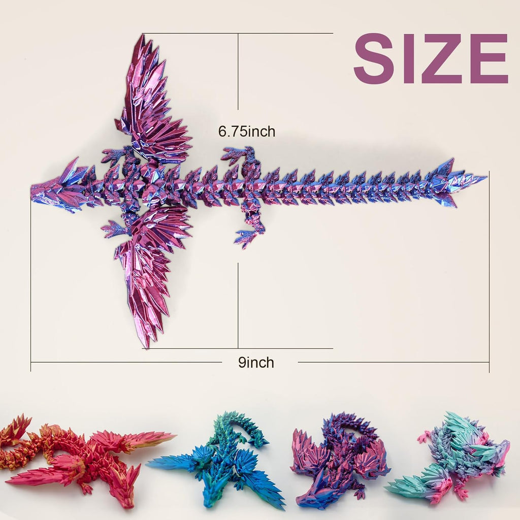 ✨ 3D Printed Dragon with Wings – 11.8" Articulated Fantasy Dragon | 50% OFF, FREE SHIPPING
