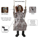 Halloween Electric Glow Decorations: Terrifying Little Girl on a Swing, Clown, and Skeleton | FREE SHIPPING