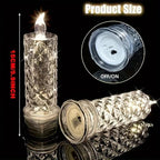 Set of 4, LED Crystal Candle Lights - Romantic Tabletop Night Lights for Bedroom Decorations, Gifts, Anniversary and Parties, Suitable for Wedding, Birthday, Holiday Tabletop Decorative Lights | FREE SHIPPING