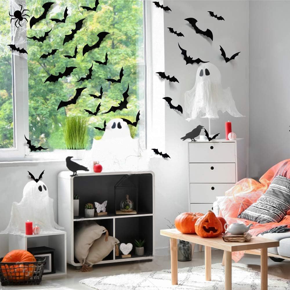 🦇 Halloween 3D Bat Wall Stickers – 120/140PCS Set | 70% OFF, FREE SHIPPING