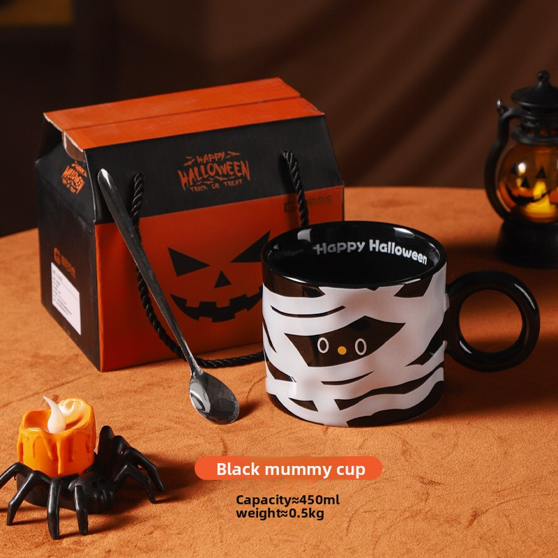 🎃 Pumpkin Mug Gift Set – Halloween Ceramic Coffee Cup | 50% OFF, FREE SHIPPING