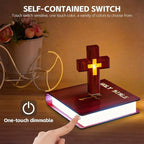 Levitating Cross Lamp, Multi-Color Floating Cross